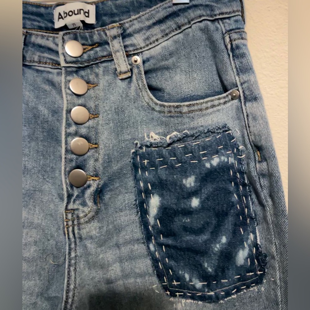 Patchwork Reworked Abound High Waisted Mom Jeans - Picture 4 of 6